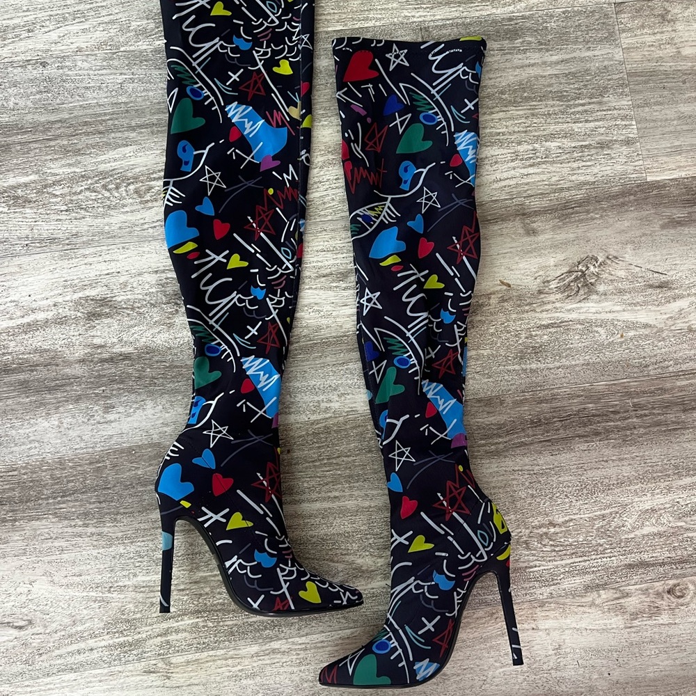 Colorful Patterned Women's Boots